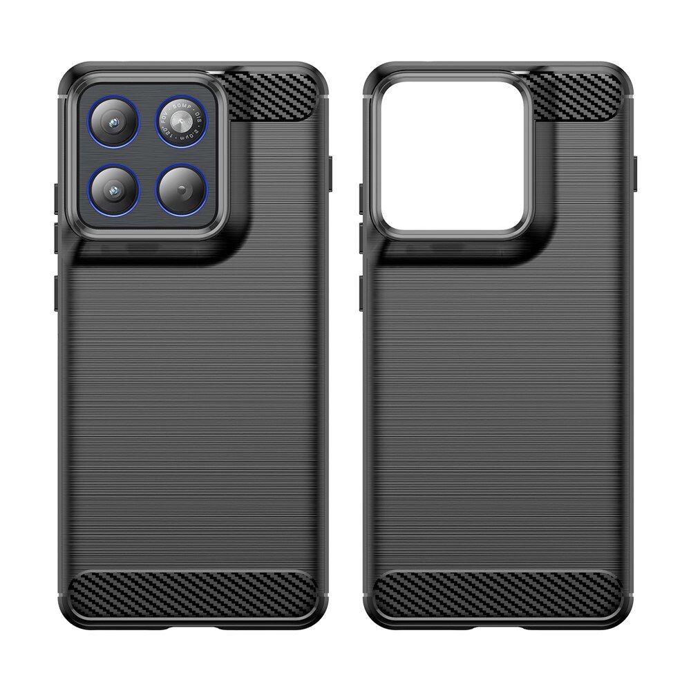 Husa pentru Motorola Edge 70 Carbon Liquid Silicone, negru