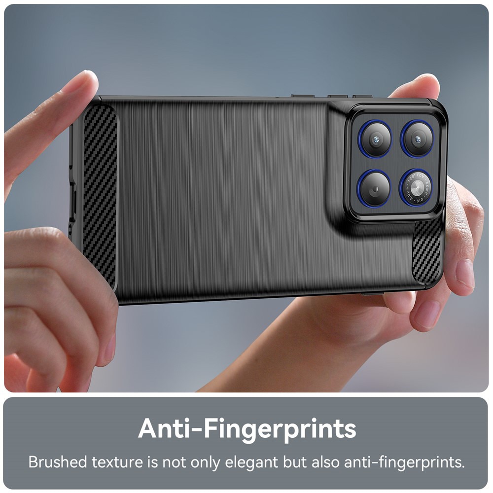 Husa pentru Motorola Edge 70 Carbon Liquid Silicone, negru