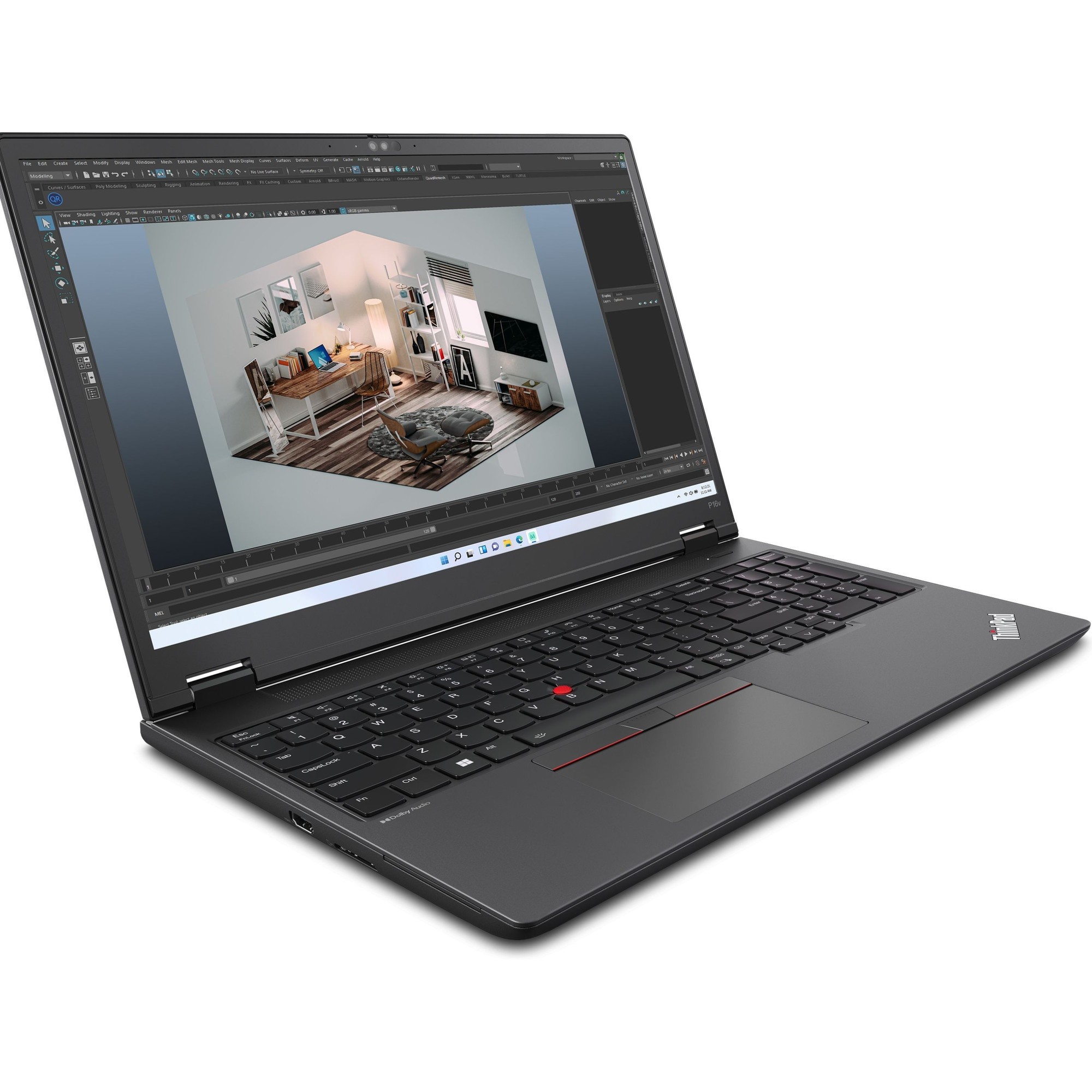 Laptop Lenovo ThinkPad P16v Gen 2 (Intel), 16" WUXGA 1920x1200 IPS 400nits, Intel Core Ultra 7 165H 16-core, 64 GB DDR5, 1TB SSD m2 PCIe, NVIDIA RTX 1000 Ada Generation 6GB GDDR6, Windows 11 Pro, Black