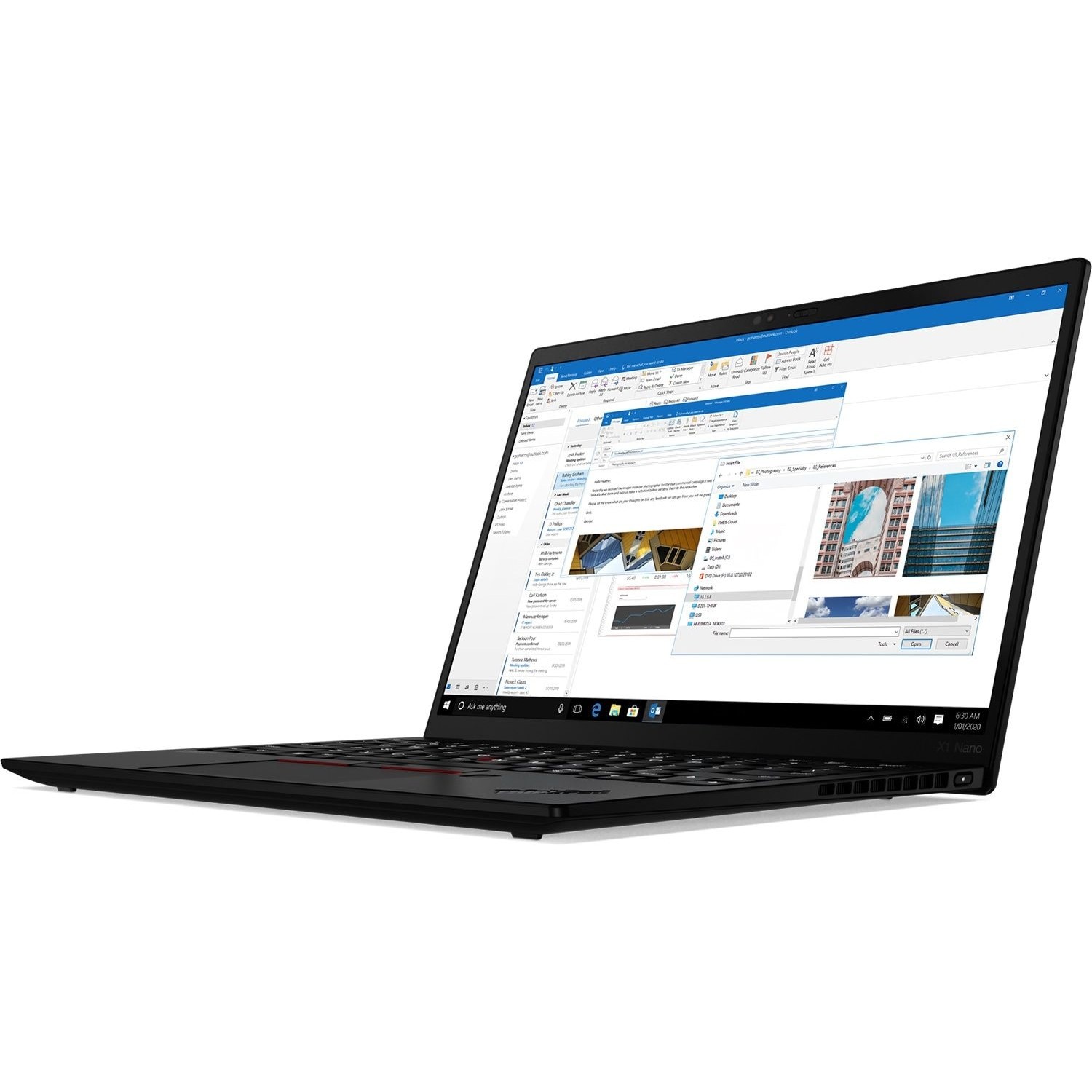 Laptop Lenovo ThinkPad X1 Nano G1, 13" 2k 2160x1350 IPS 450nits, Intel Core i7-1180G7 4-core, 16GB DDR4, 2TB SSD m2 PCIe, Intel Iris Xe Graphics, Windows 11 Pro, Carbon Fiber, Magnesium Body 1kg, Black, SIM Card Slot, 4G LTE