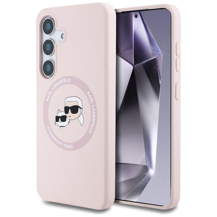 Husa premium pentru Samsung Galaxy S25 Karl Lagerfeld superior quality - Roz neon