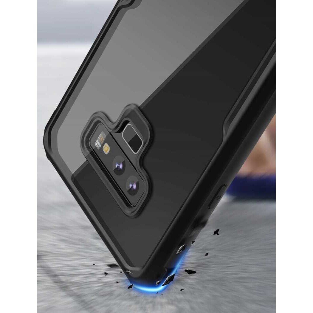 Husa AirBag Armor pentru Samsung Galaxy Note 9, Spacecase Beetle Transparenta, Rezista la socuri, Rezista la zgarieturi, Rezista la cadere, Durabila, Airbag-uri de protectie incorporate Negru