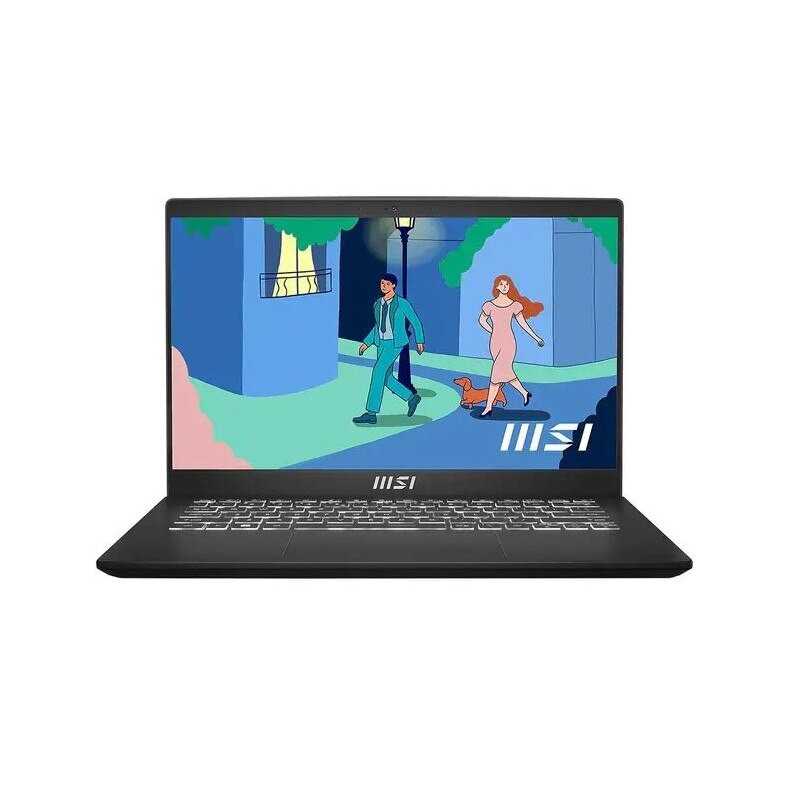 Laptop MSI Modern 14 C12M-025XRO, Intel Core i7-1255U pana la 4.7GHz, 14" Full HD, 16GB, SSD 512GB, Intel Iris Xe Graphics, Free Dos, Negru