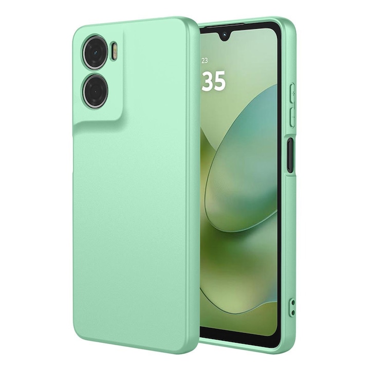 Husa pentru Motorola Moto G06 Daden® Silicon SoftFlex, Ultra Slim, Protectie sporita, Interior de microfibra, Verde menta