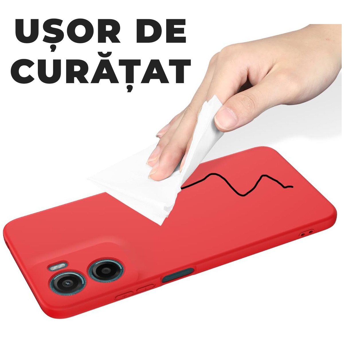 Husa pentru Motorola Moto G06 Daden® Silicon SoftFlex, Ultra Slim, Protectie sporita, Interior de microfibra, Verde menta