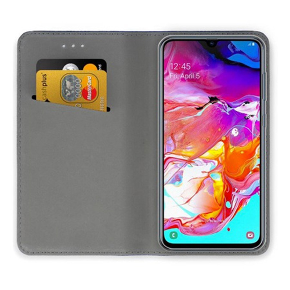 Husa Flip tip carte pentru Motorola Moto G54, Piele PU cu Inchidere Magnetica, Texture design, Smart Soft Close, Negru