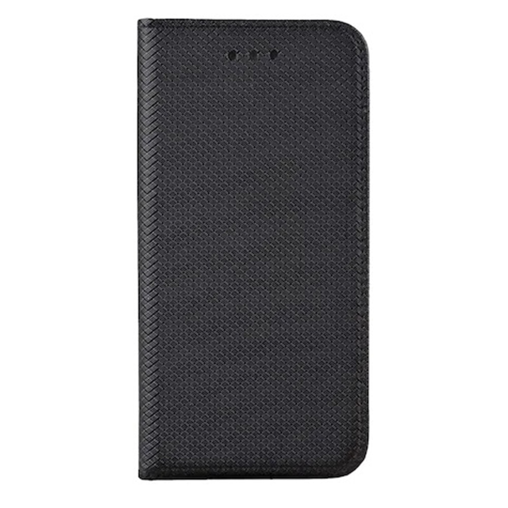 Husa Flip tip carte pentru Motorola Moto G54, Piele PU cu Inchidere Magnetica, Texture design, Smart Soft Close, Negru