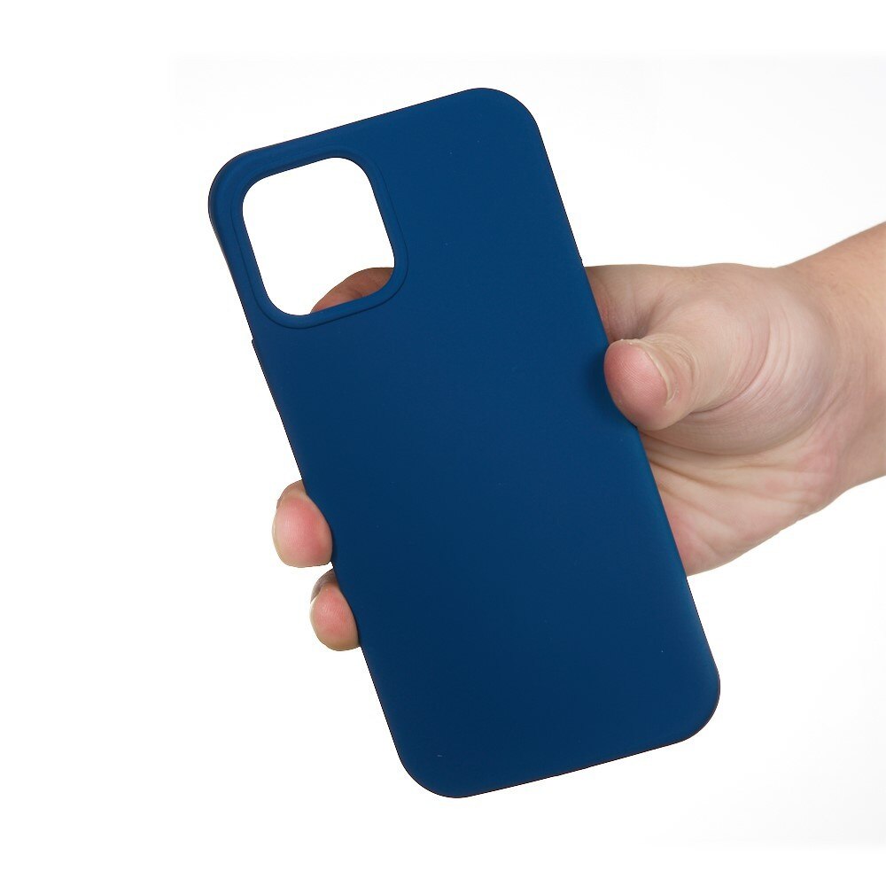 Husa protectie Flippy compatibila cu Apple iPhone 13 Pro Max Liquid Silicone Albastru Inchis