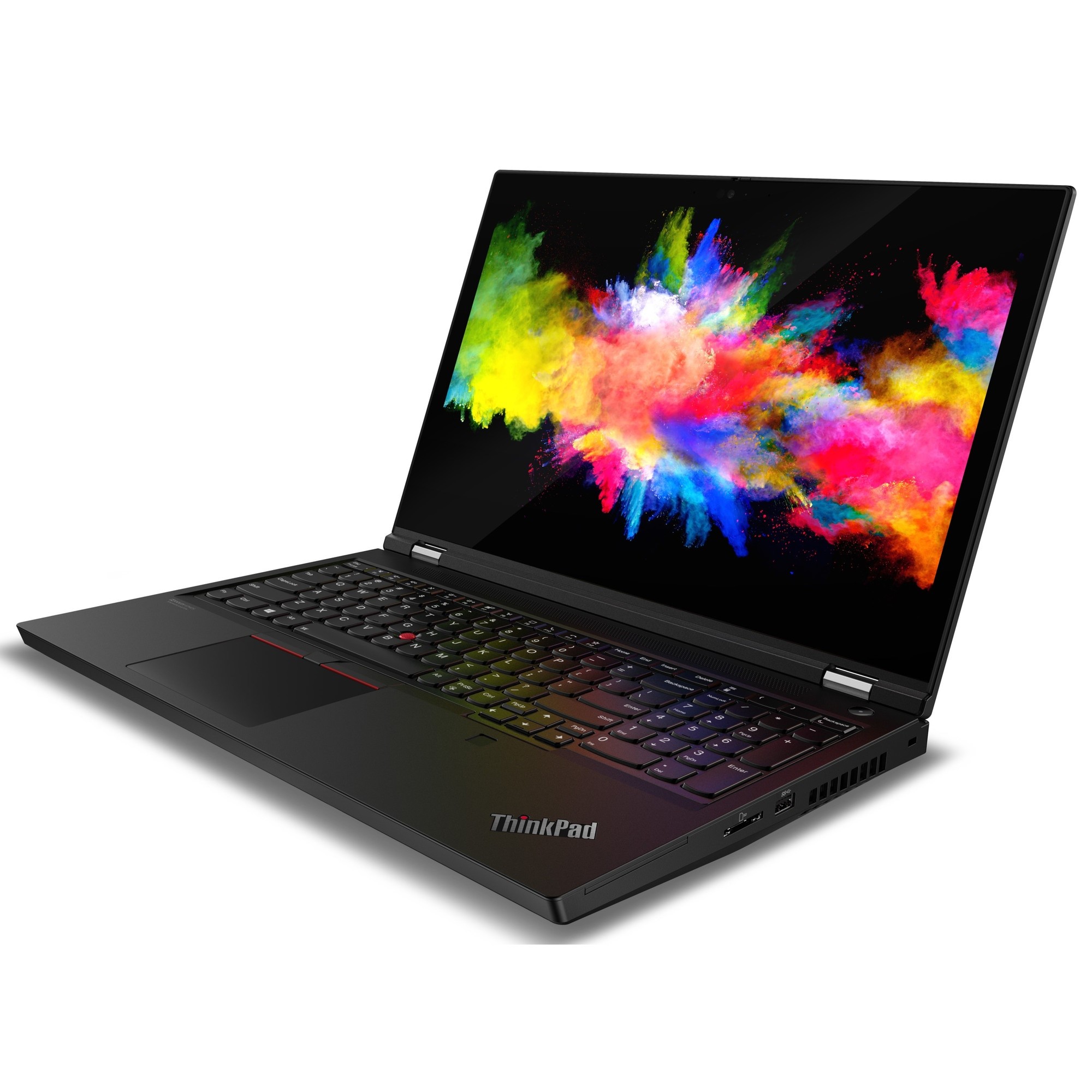 Laptop Lenovo ThinkPad P15 Gen 1 (Intel), 15.6" FHD IPS, Intel Core I7-10750H, 128GB DDR4, 2 x 1TB SSD m2 PCIe, NVIDIA Quadro T1000 4GB GDDR6, Windows 10 Pro, Black