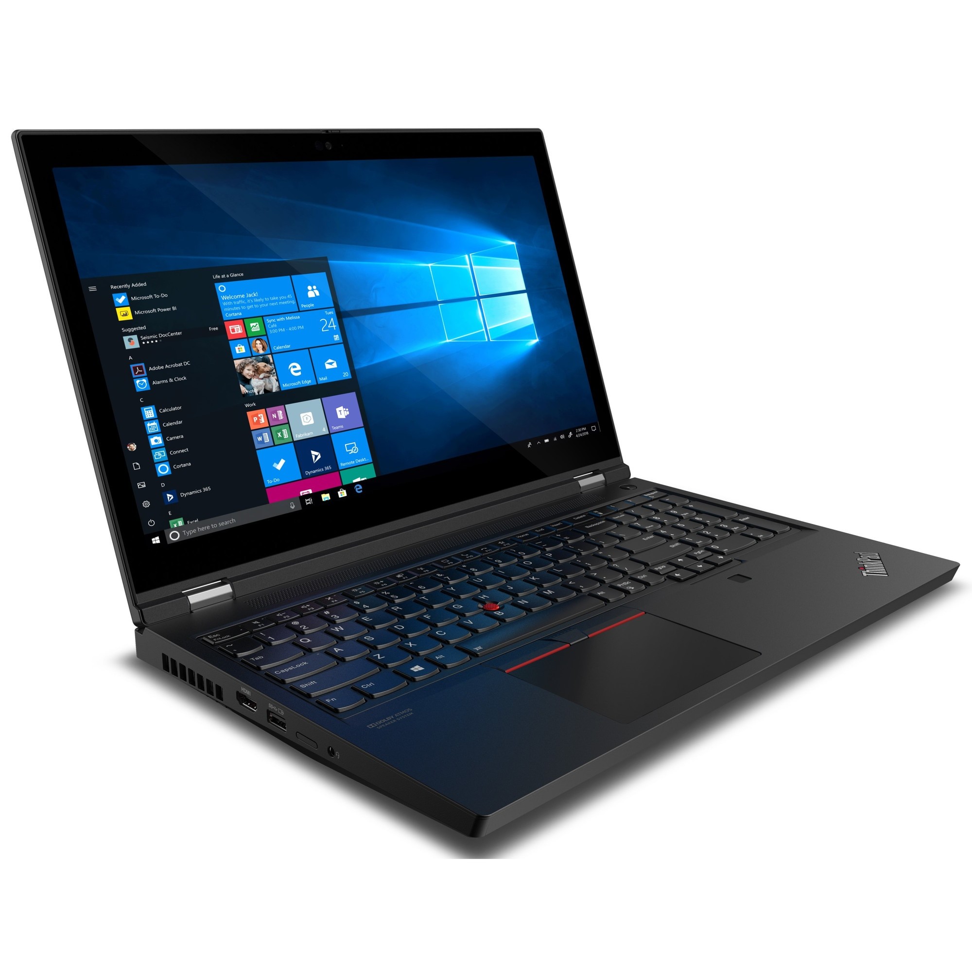Laptop Lenovo ThinkPad P15 Gen 1 (Intel), 15.6" FHD IPS, Intel Core I7-10750H, 128GB DDR4, 2 x 1TB SSD m2 PCIe, NVIDIA Quadro T1000 4GB GDDR6, Windows 10 Pro, Black