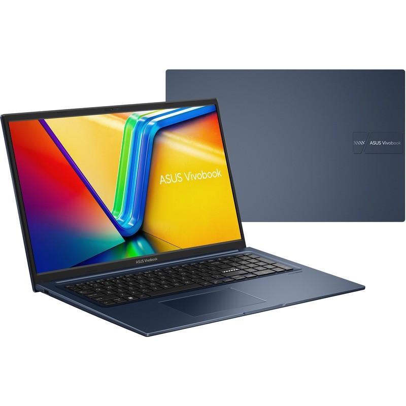 Laptop ASUS Vivobook 17 X1704VA cu procesor Intel® Core™ 7 150U pana la 5.4GHz, 17.3'', Full HD, IPS, 40GB DDR4, 2 TB SSD, Intel® Graphics, No OS, Quiet Blue