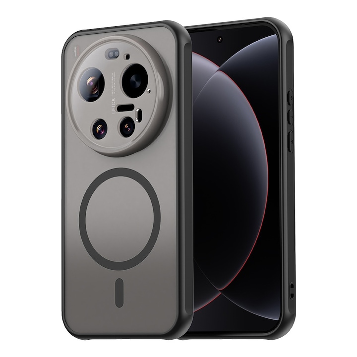 Husa pentru Xiaomi 17 Ultra Daden® HaloFrost, MagSafe, Antisoc, Calitate Premium, Negru