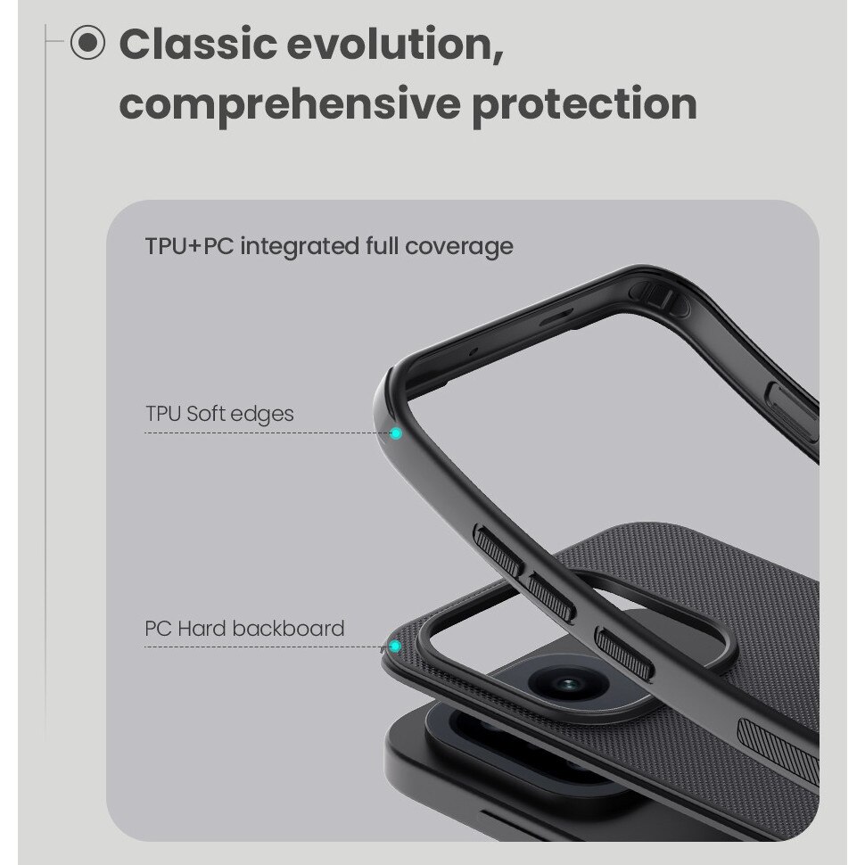Husa telefon Nillkin compatibila cu OnePlus 15, rezistenta la zgarieturi, neagra