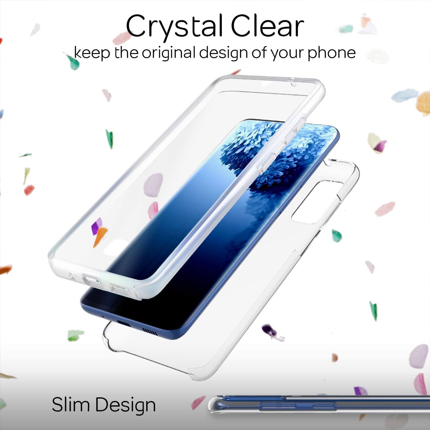 Husa fata spate 360 compatibila cu Samsung Galaxy A22 4G / LTE Transparent