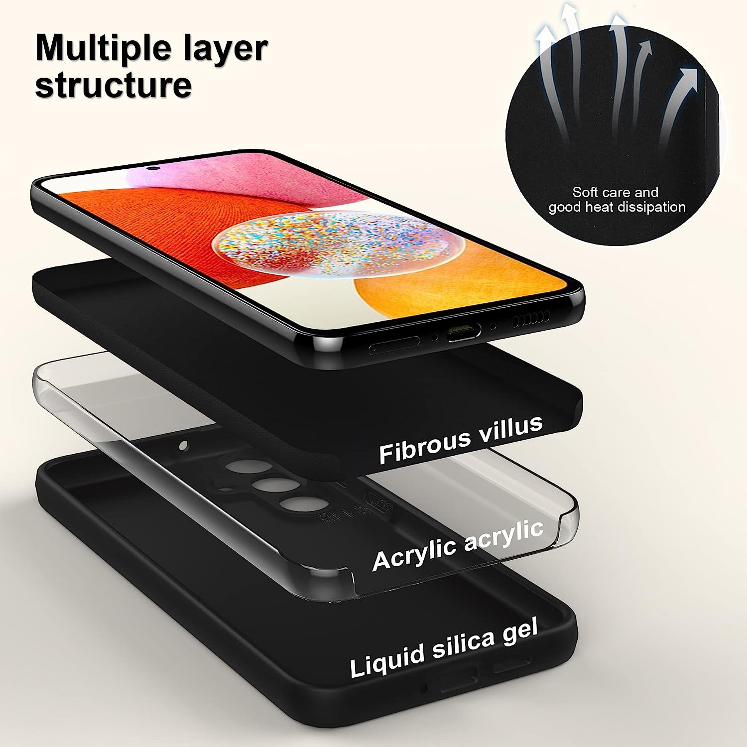 Carcasa Silicone Case compatibila cu Samsung Galaxy A55 5G Black