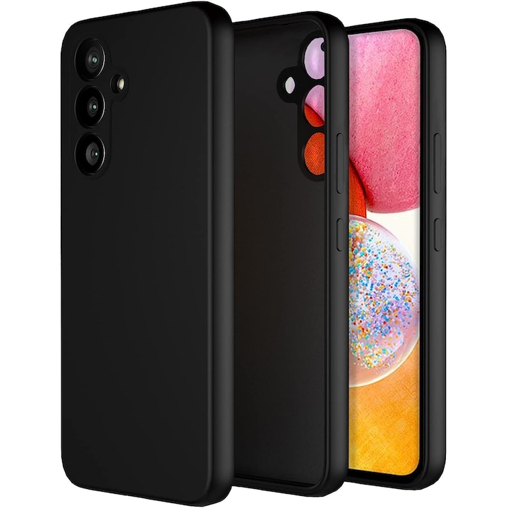 Carcasa Silicone Case compatibila cu Samsung Galaxy A55 5G Black