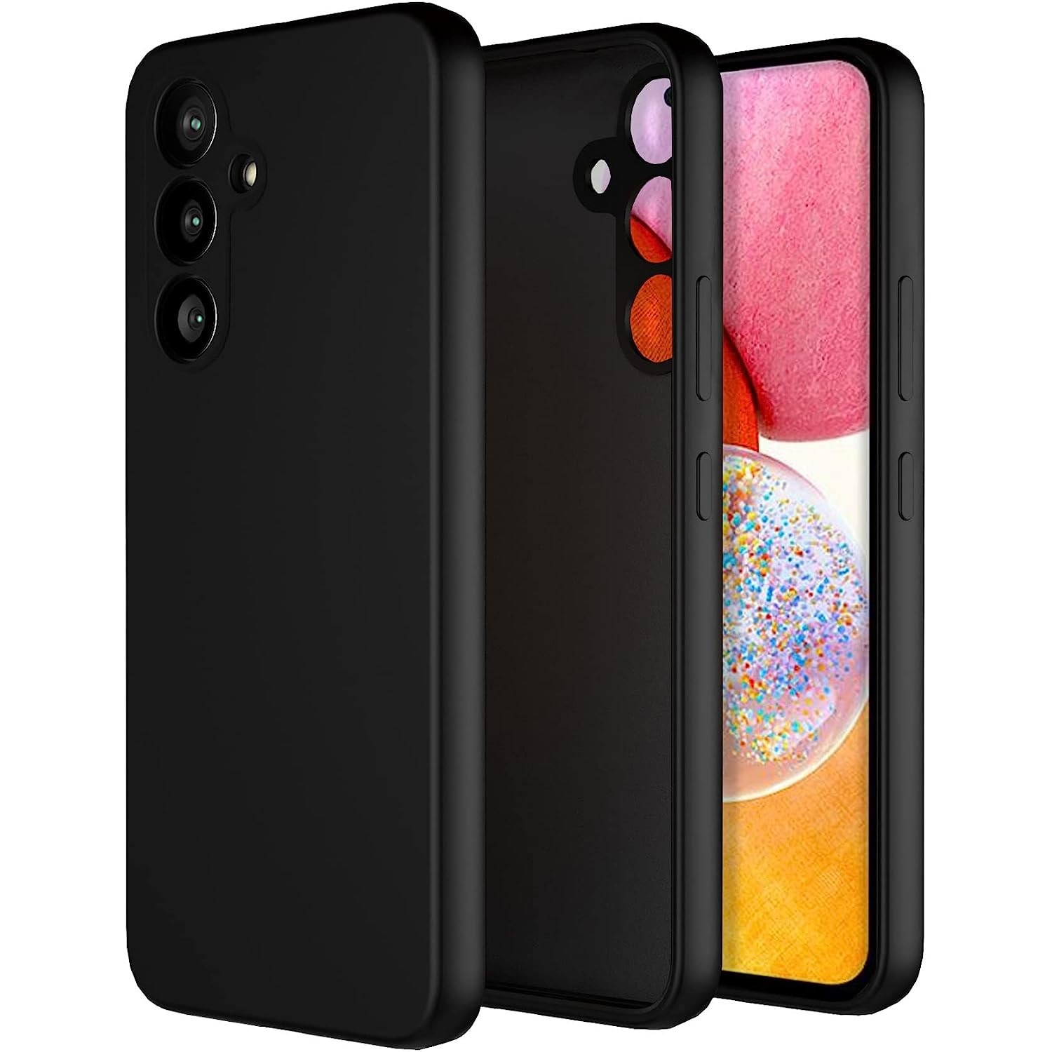 Carcasa Silicone Case compatibila cu Samsung Galaxy A55 5G Black