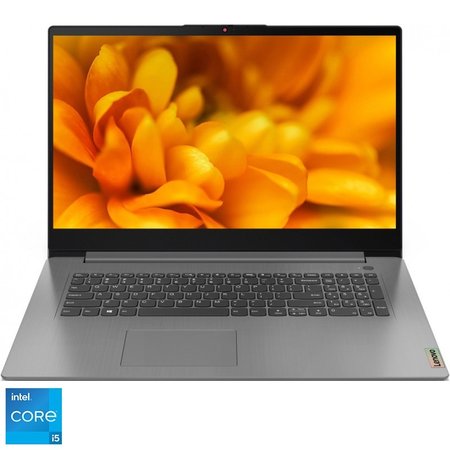 Laptop Lenovo IdeaPad 3 17ITL6 cu procesor Intel Core i5-1135G7 pana la 4.20 GHz, 17.3", HD+, 8GB, 512GB SSD, Intel® Iris® Xe Graphics, No OS, Arctic Grey