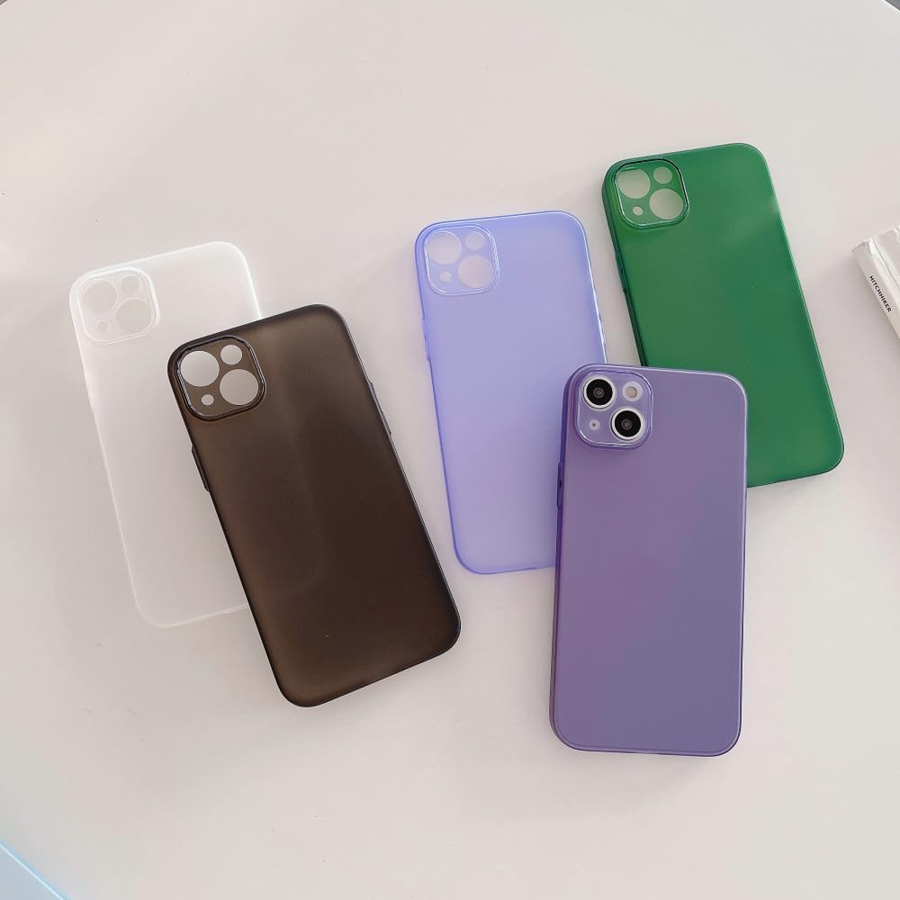 Set 2 Husa pentru iPhone 15 Pro, PsAyl®, Ultrasubtire, TPU, Mata, anti-amprente, 0.3mm, Frosted, Negru