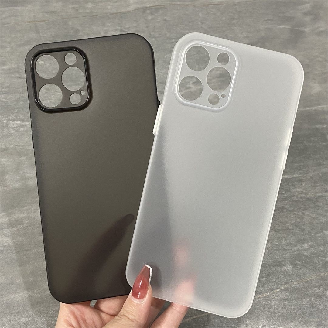 Set 2 Husa pentru iPhone 15 Pro, PsAyl®, Ultrasubtire, TPU, Mata, anti-amprente, 0.3mm, Frosted, Negru