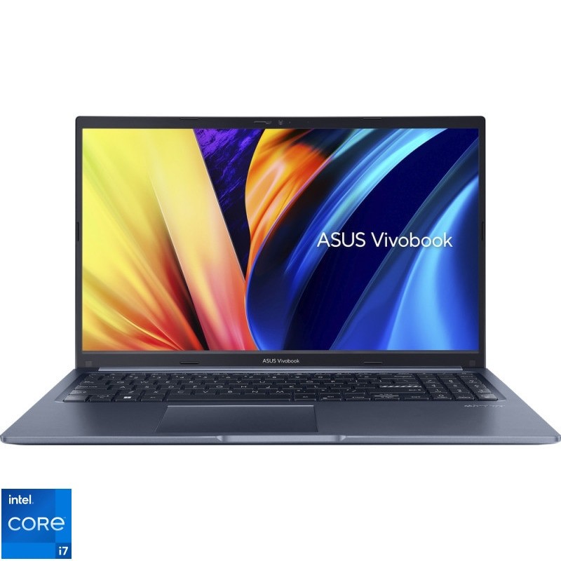 Laptop ASUS 15.6'' ultra-portabil, FHD, Procesor Intel® Core™ i7-13620H (24M Cache, up to 4.90 GHz), 10 cores, 48GB DDR4, 960 GB SSD, Intel UHD, No OS, albastru marin