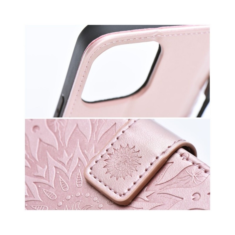 Husa Flip Cover Upzz Mezzo, Compatibila Cu Samsung Galaxy A15 5G, Mandala Rose Gold