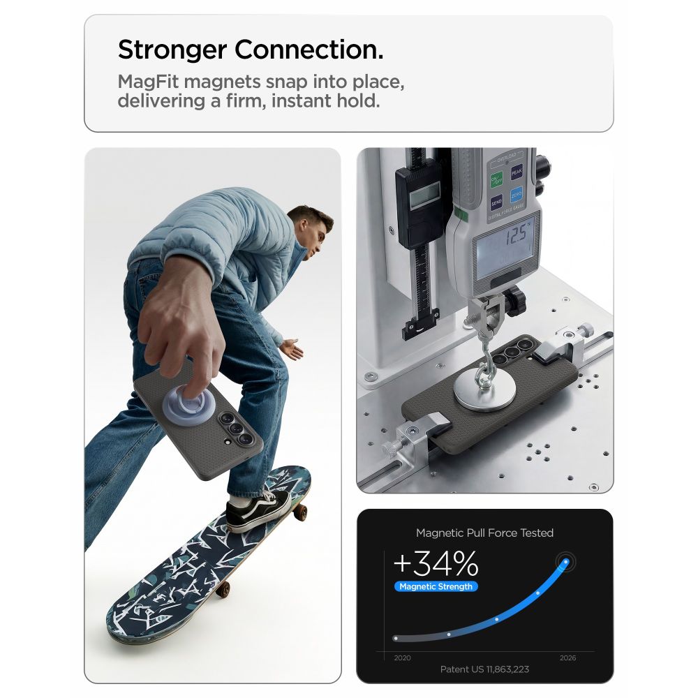 Carcasa Spigen Liquid Air cu MagSafe compatibila cu Samsung Galaxy S26, Gri