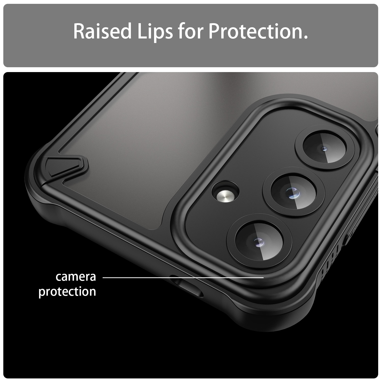 Husa telefon, pentru Samsung Galaxy S25 Armor of Brushed Comfortable Oil Waterproof TPU+PC Soft Semi-translucentmatte Feel, Negru | Transparent