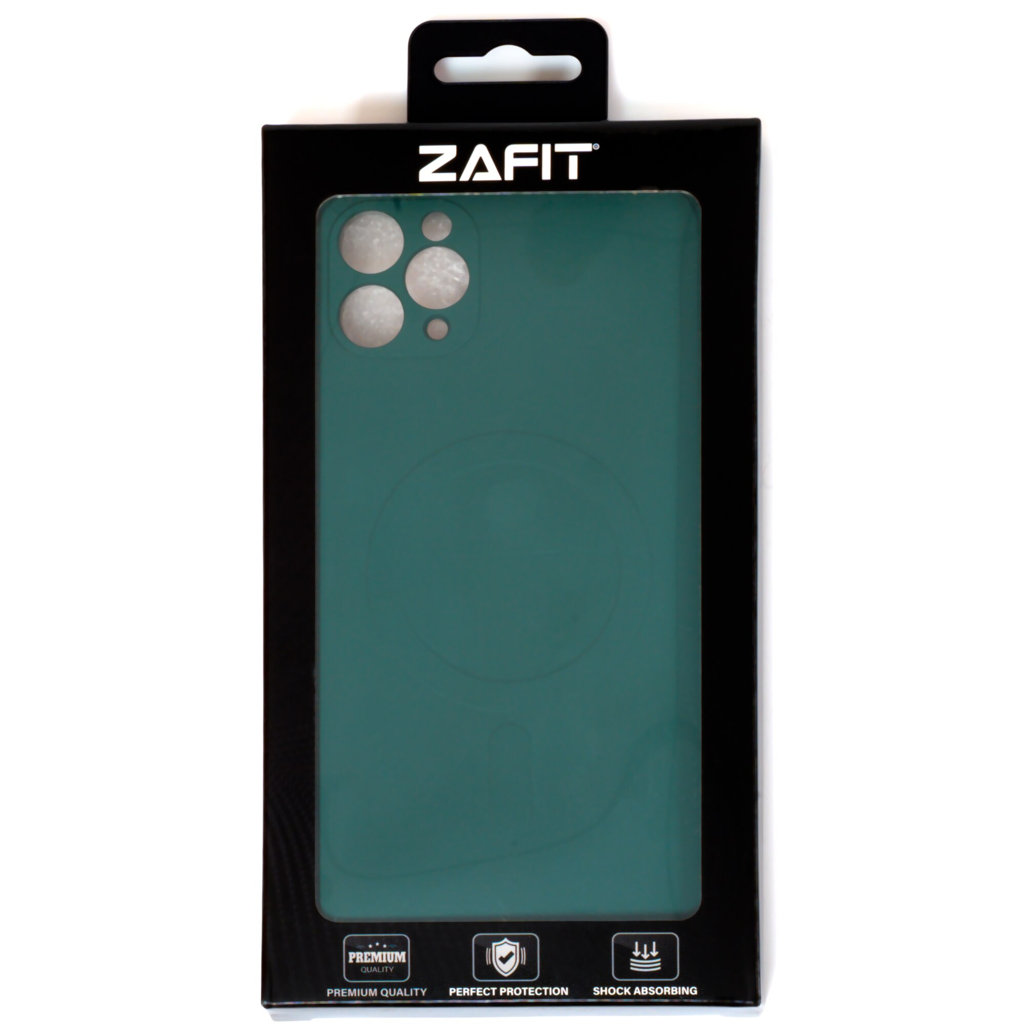 Husa pentru iPhone 11 Pro ZAFIT®, cu incarcare Magsafe, Silicon, Verde