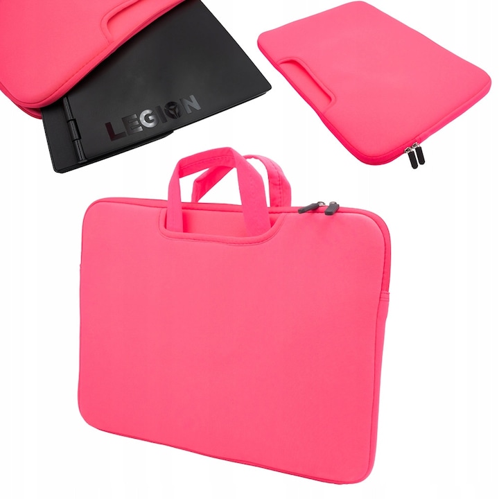 Etui laptop ArmorCase, 14" hot pink, neopren, dimensiuni maxime 275x385x45mm