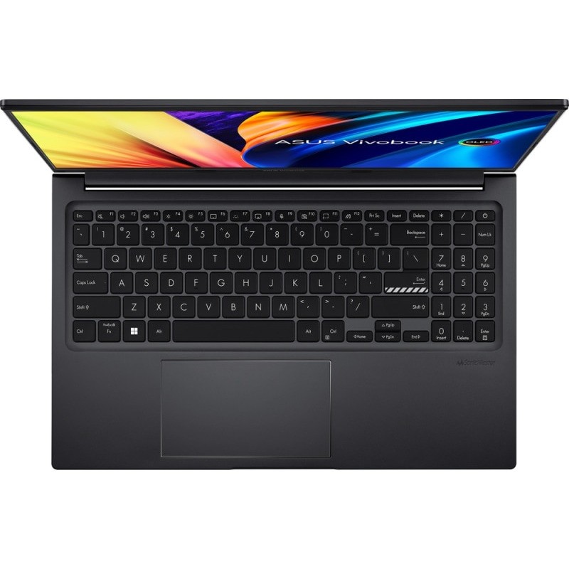 Laptop ASUS VivoBook 15X OLED cu procesor Intel®Core™ i5-1340P pana la 4.6 GHz, 15.6", Full HD, OLED, 32GB DDR4, 500 GB SSD, Intel® UHD Graphics, No OS, Indie Black, OLED