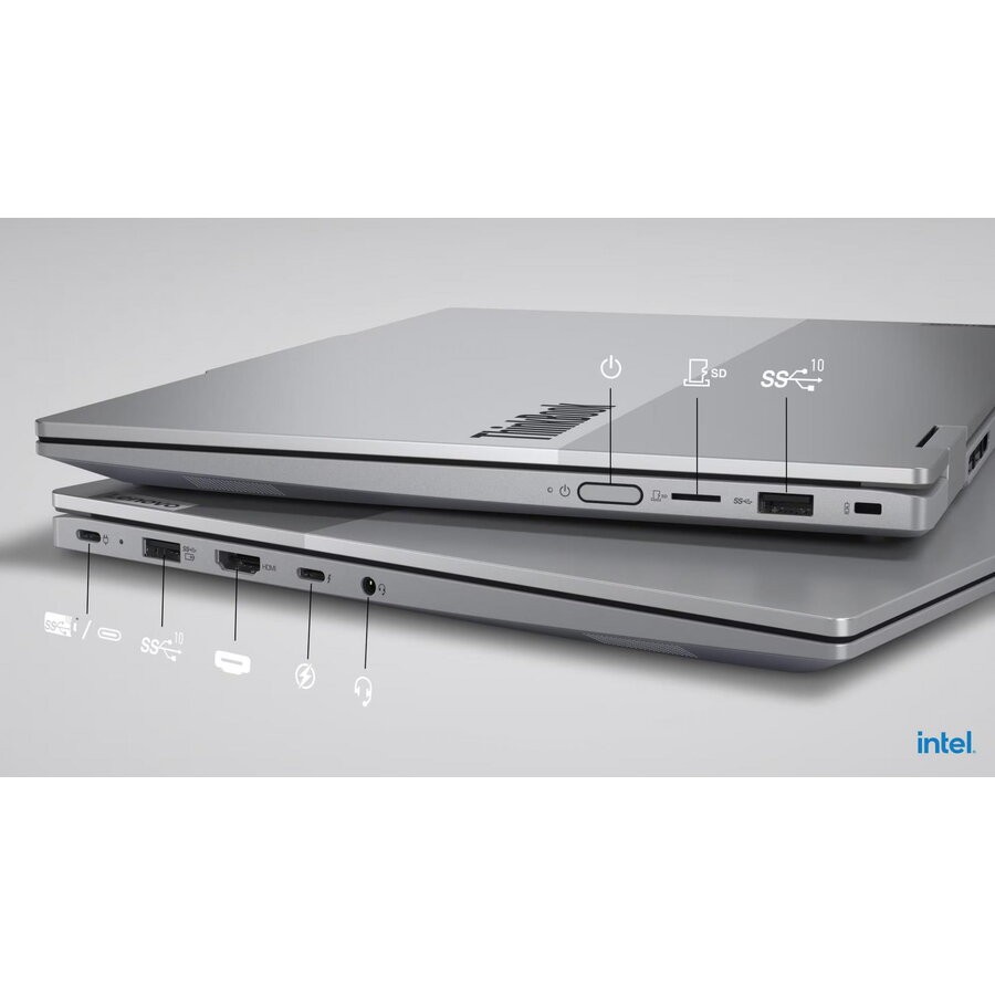 Laptop 2 in 1 Lenovo ThinkBook G5 IAU, Procesor Intel® Core™ Ultra 5 225U pana la 4.80 GHz, 14 inch, WUXGA IPS, Touch, 16GB, 512GB SSD, Intel Graphics, Windows 11 Pro, Gri