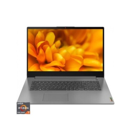 Laptop Lenovo IdeaPad 3, ecran 17.3 inch, cu procesor AMD Ryzen™ 7 5700U pana la 4.3GHz, 8 cores, 17.3", Full HD, IPS, 12GB DDR4, 2 TB SSD, AMD Radeon™ Graphics, No OS, Arctic Grey