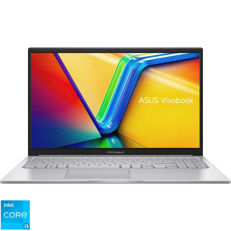 Laptop ASUS 15.6'' Vivobook 15, FHD, Procesor Intel® Core™ i3-1215U (10M Cache, up to 4.40 GHz), 6 cores, 40GB DDR4, 256GB SSD, Intel UHD, No OS, Cool Silver