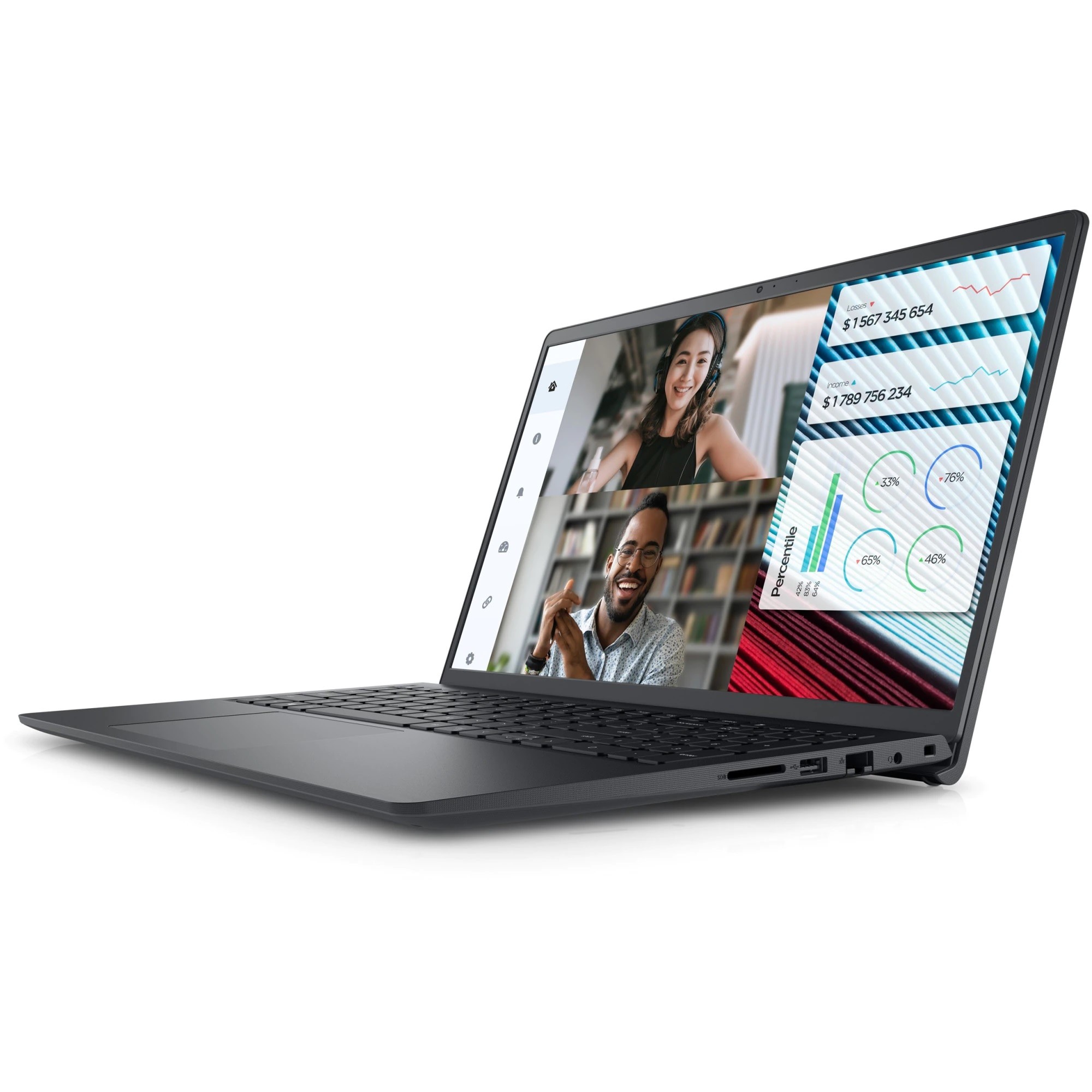 Laptop Dell Vostro 3520 cu procesor Intel® Core™ i5-1235U pana la 4.4 GHz, 15.6", Full HD, 120Hz, 32GB DDR4, 1TB SSD, Intel® Iris® Xe Graphics, no OS, Carbon Black
