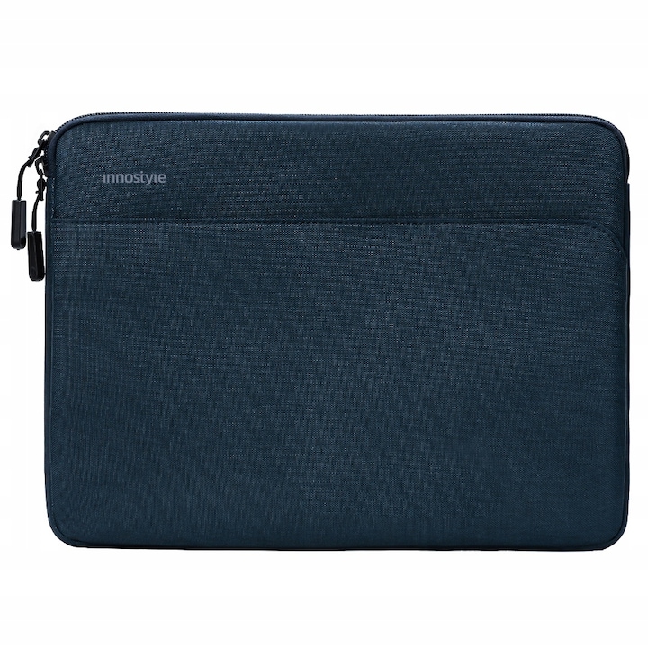 Geanta laptop Innostyle® OmniProtect Slim, pana la 14", ultralight (300g), colturi ranforsate ArmoredEdge, buzunar extern magnetic, design ergonomic, fermoare YKK, impermeabila, albastru