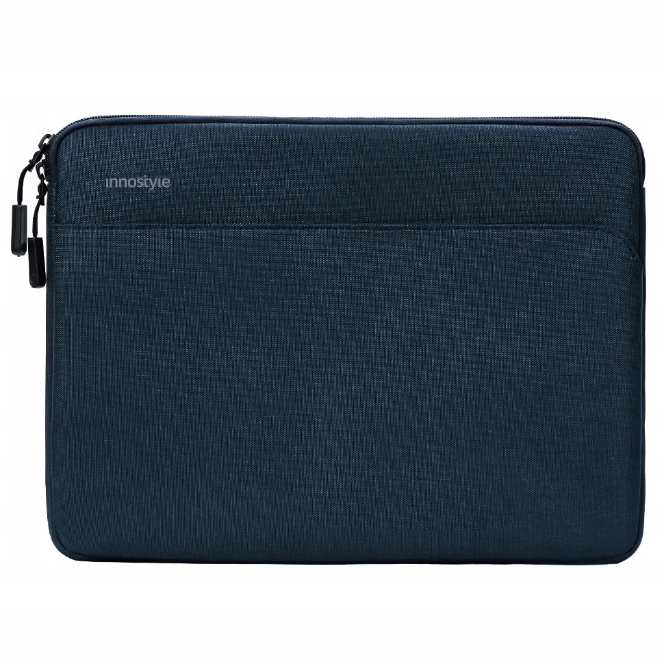 Geanta laptop Innostyle® OmniProtect Slim, pana la 14", ultralight (300g), colturi ranforsate ArmoredEdge, buzunar extern magnetic, design ergonomic, fermoare YKK, impermeabila, albastru