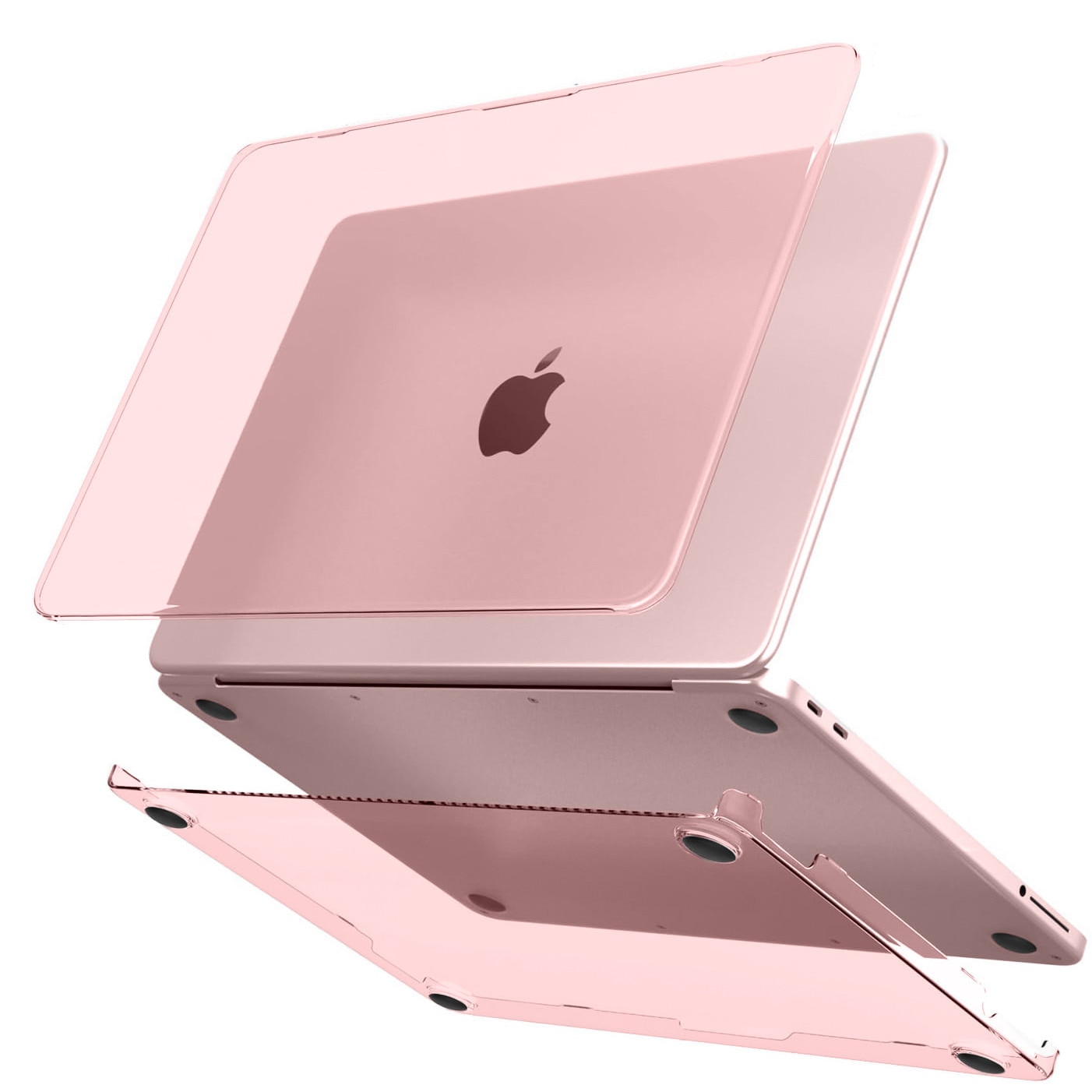 Husa laptop/etui XGSM pentru MacBook Neo 13 (A3404, 2026), hard case, colturi intarite, orificii de ventilatie, roz, 1 buc.
