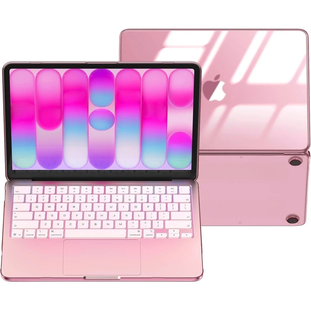 Husa laptop/etui XGSM pentru MacBook Neo 13 (A3404, 2026), hard case, colturi intarite, orificii de ventilatie, roz, 1 buc.