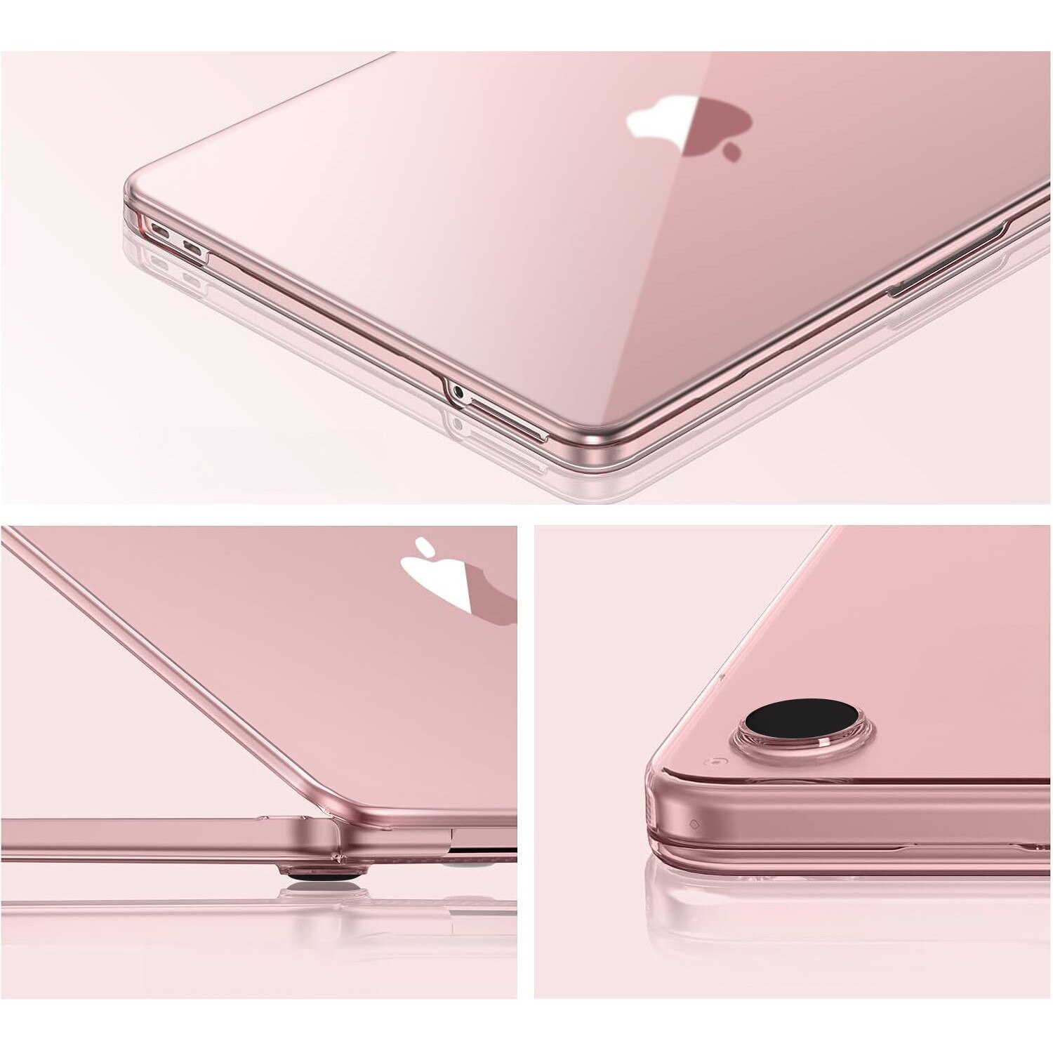 Husa laptop/etui XGSM pentru MacBook Neo 13 (A3404, 2026), hard case, colturi intarite, orificii de ventilatie, roz, 1 buc.