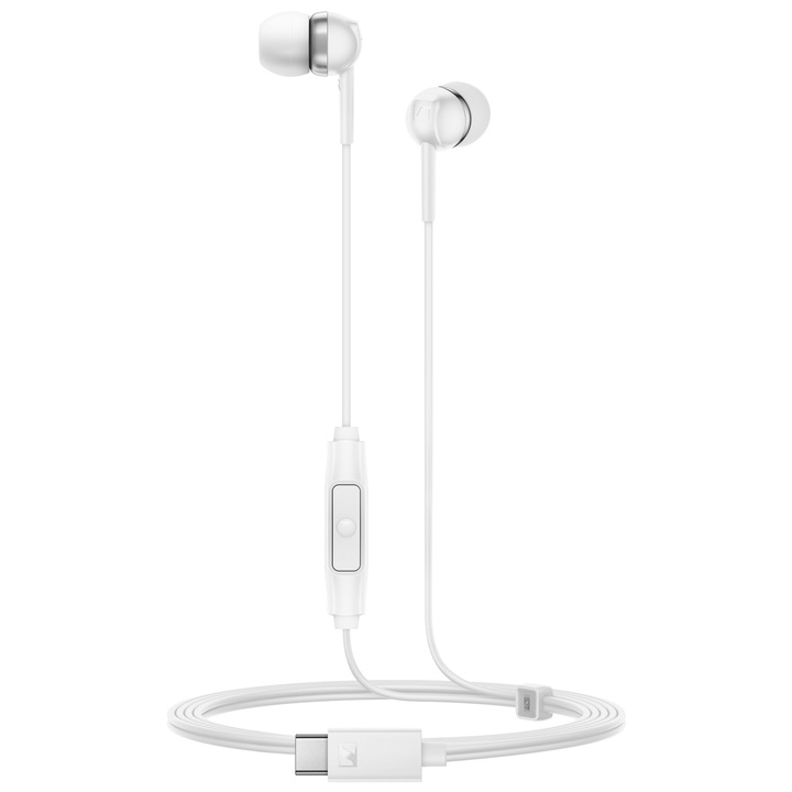 Casti cu fir Sennheiser CX 80U, USB-C, White