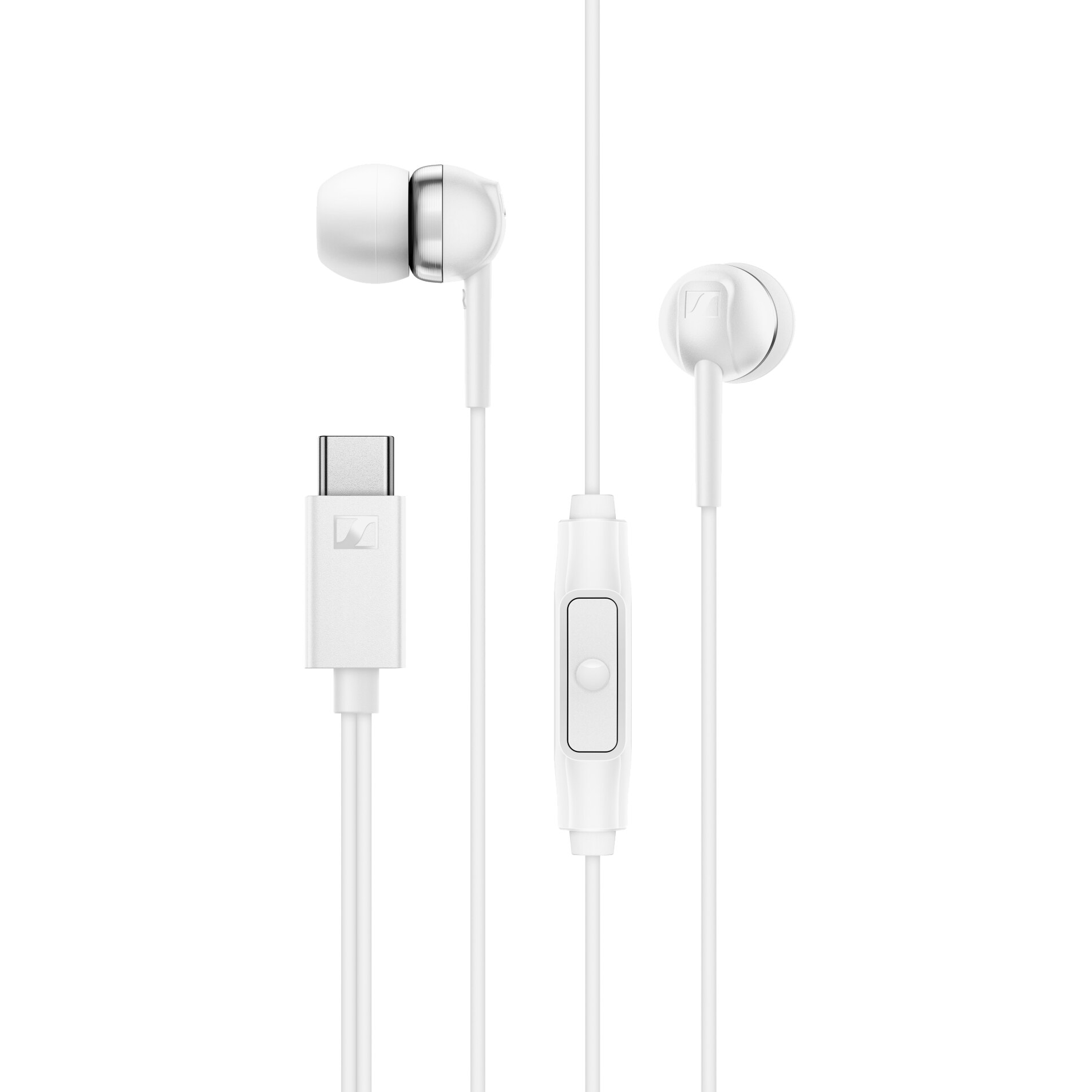 Casti cu fir Sennheiser CX 80U, USB-C, White