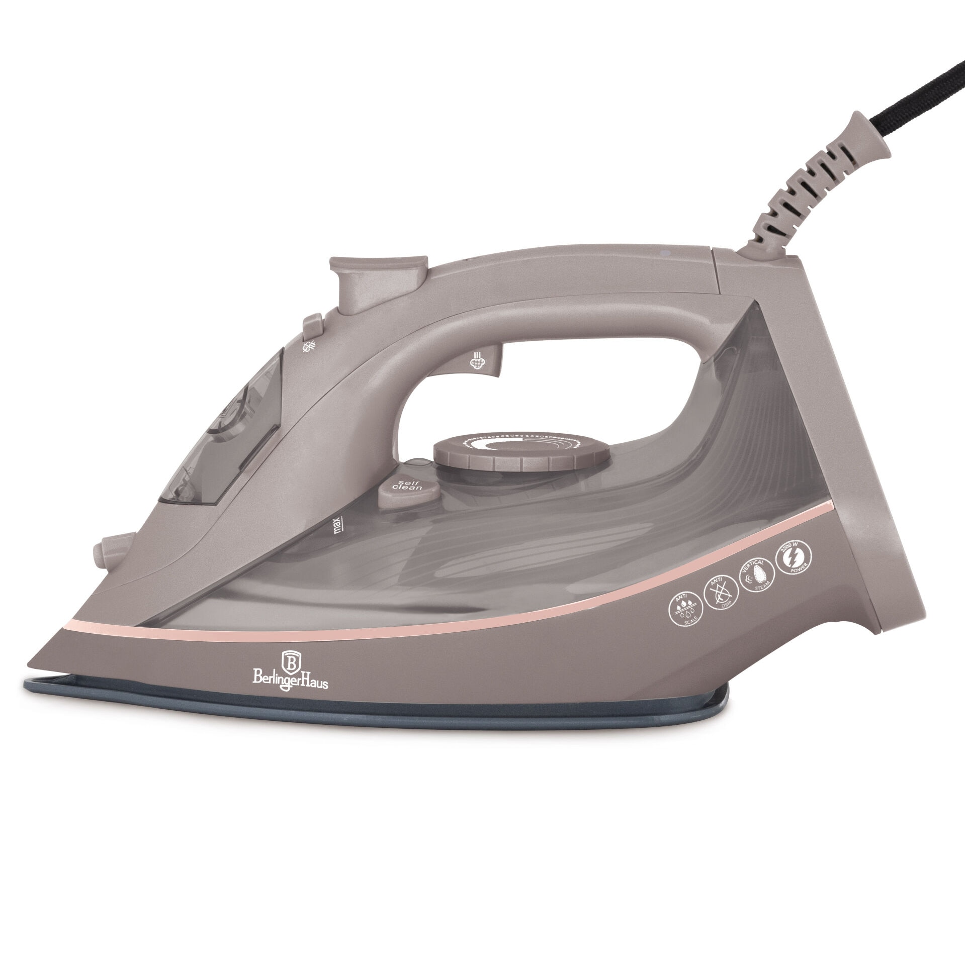 Berlinger Haus BH-9594 Fier de calcat cu abur Taupe Collection - Taupe mat