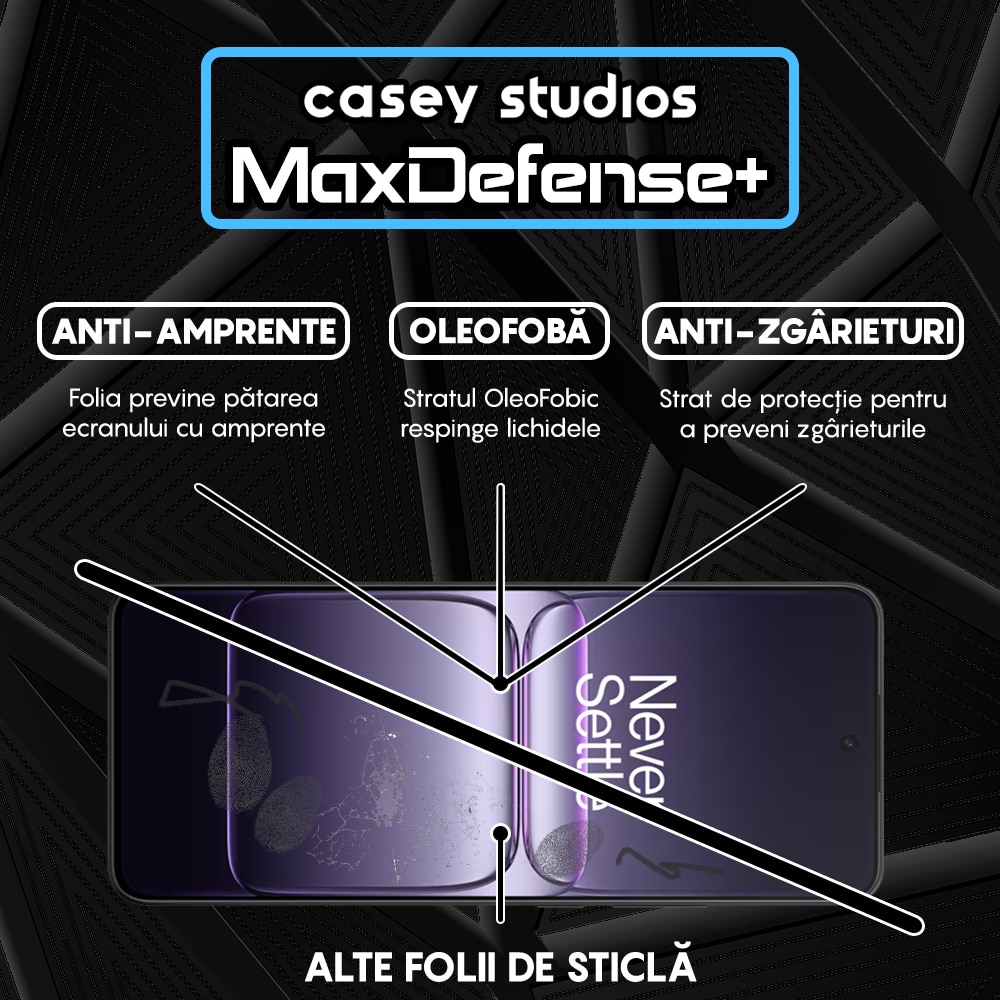 Folie Sticla CASEY STUDIOS™ pentru OnePlus Nord CE5, Full Cover 3D, Full Glue, Duritate Militara, Protectie Profesionala Ecran 3D, Anti Zgarieturi, Margini Negre