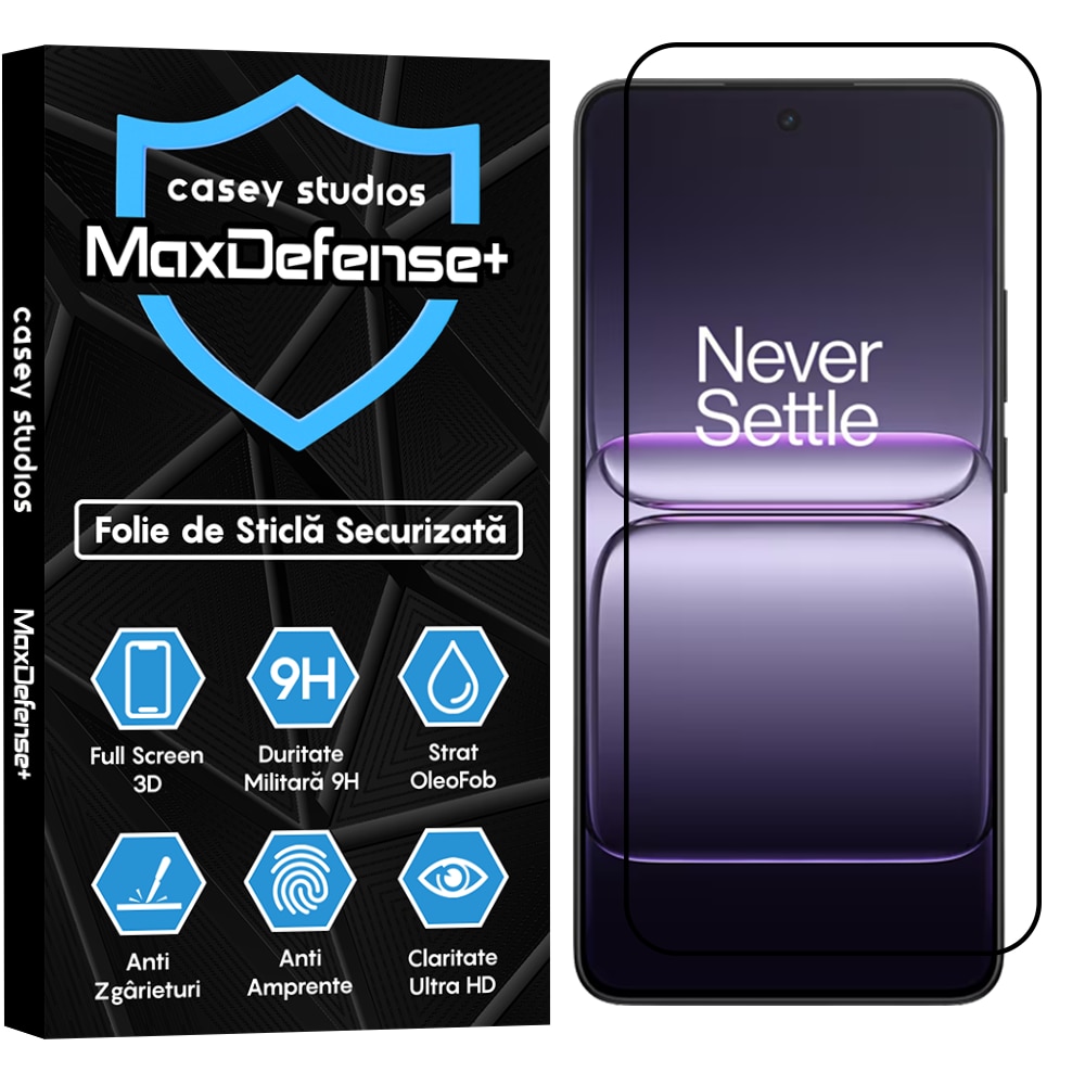 Folie Sticla CASEY STUDIOS™ pentru OnePlus Nord CE5, Full Cover 3D, Full Glue, Duritate Militara, Protectie Profesionala Ecran 3D, Anti Zgarieturi, Margini Negre