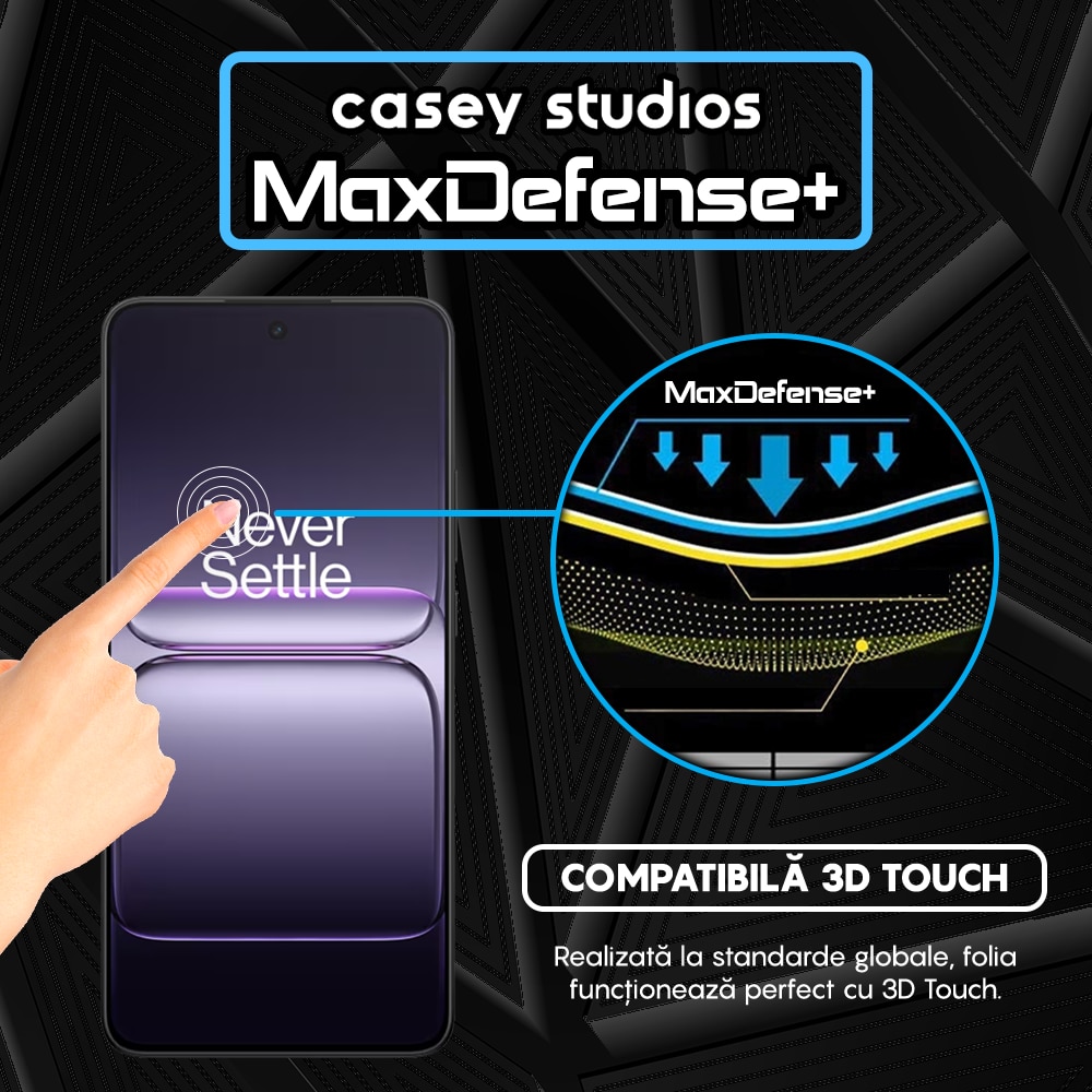 Folie Sticla CASEY STUDIOS™ pentru OnePlus Nord CE5, Full Cover 3D, Full Glue, Duritate Militara, Protectie Profesionala Ecran 3D, Anti Zgarieturi, Margini Negre