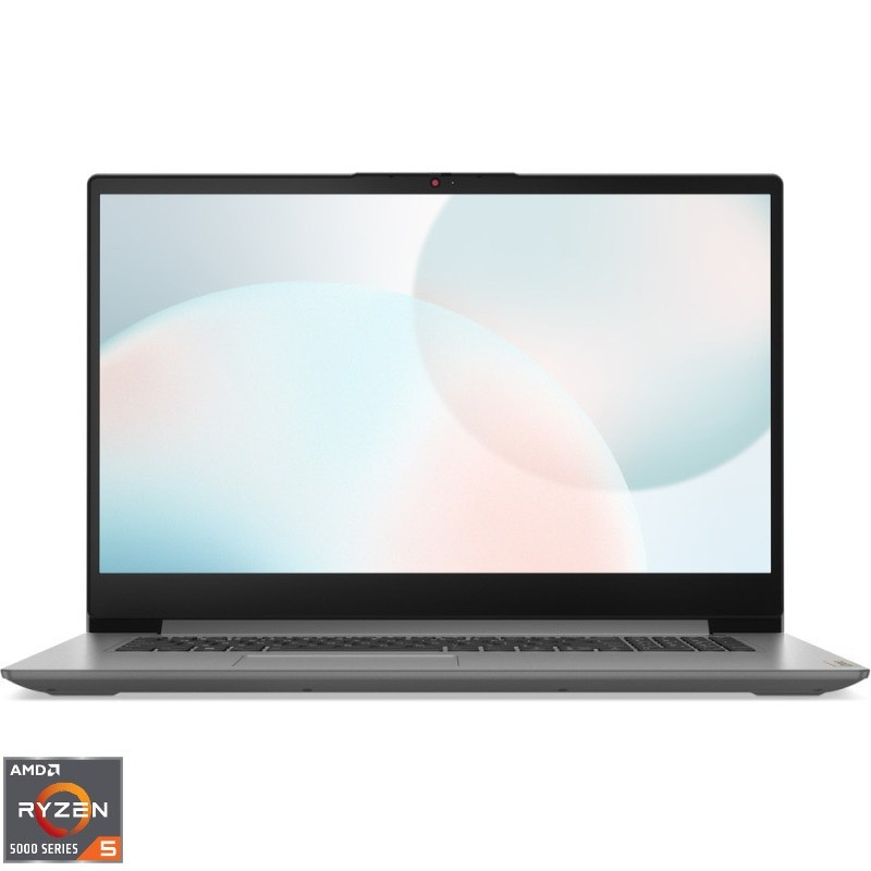 Laptop LENOVO IdeaPad 3 17ABA7, AMD Ryzen 7 5825U pana la 4.5GHz, 17.3" HD+, 40 GB DDR4, SSD 1 TB, AMD Radeon Graphics, no OS, Arctic Grey