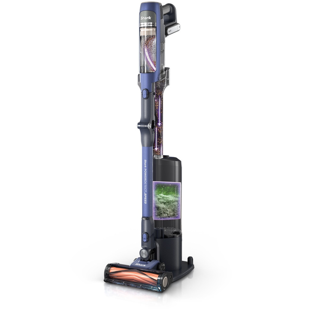 Aspirator vertical fara fir 3in1 Shark IA3241EUT, DetectClean & Empty Pet Flexology, 350W, 18V, autonomie 60 min, statie golire 3in1 Anti-Odour, 0.5L, Dirt/Floor/Edge Detect, DirectionDetect, CleanSense IQ, Anti-Hair Wrap, filtru HEPA, albastru, Shaek