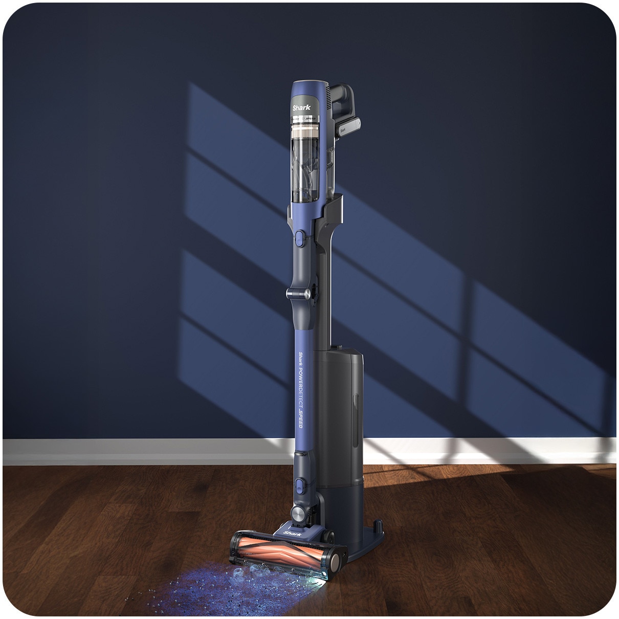 Aspirator vertical fara fir 3in1 Shark IA3241EUT, DetectClean & Empty Pet Flexology, 350W, 18V, autonomie 60 min, statie golire 3in1 Anti-Odour, 0.5L, Dirt/Floor/Edge Detect, DirectionDetect, CleanSense IQ, Anti-Hair Wrap, filtru HEPA, albastru, Shaek