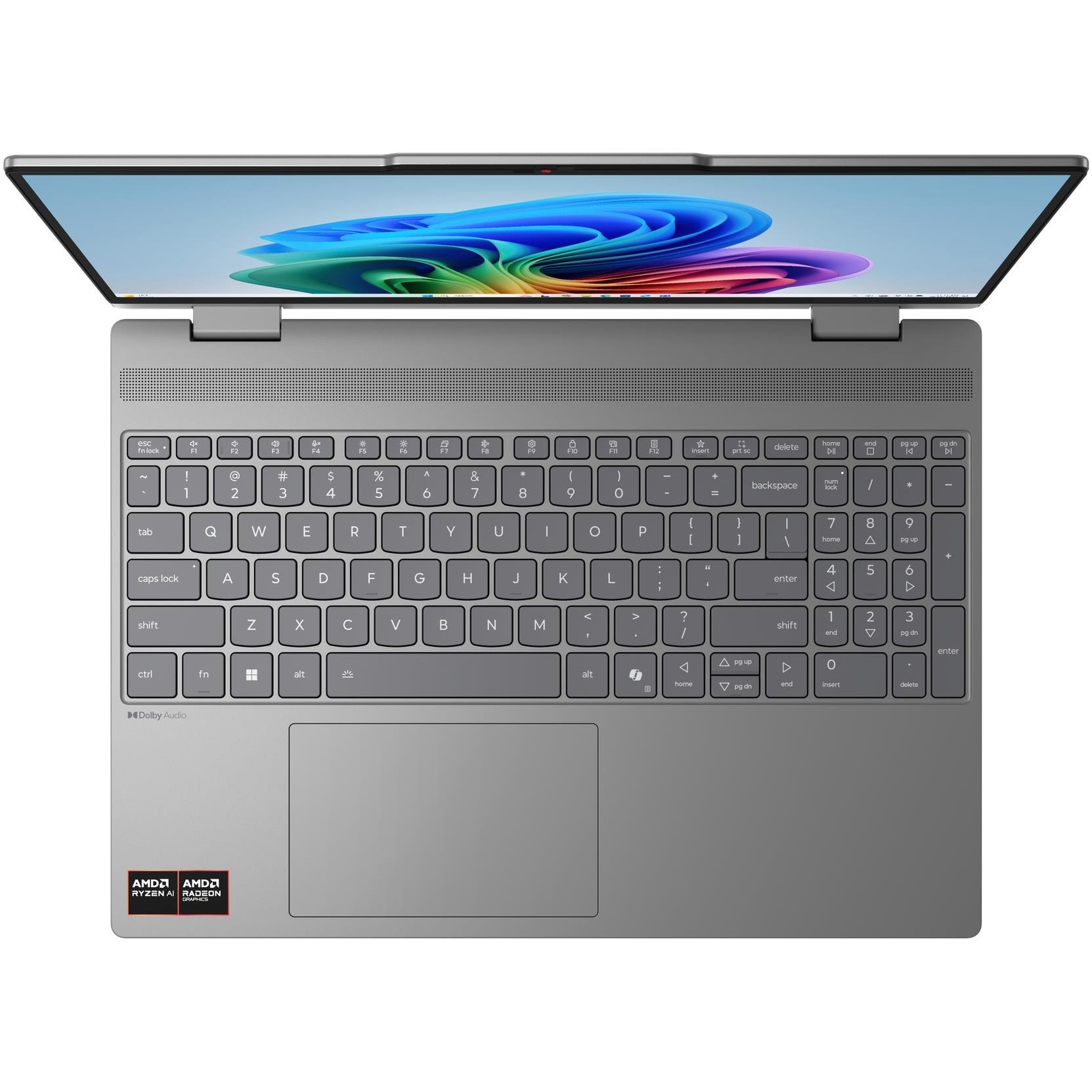 Laptop Lenovo IdeaPad 5 2-in-1 15AGP11 cu procesor AMD Ryzen™ AI 7 445 pana la 4.60 GHz, 15.3" 2.5K , OLED, Touch, 16GB RAM, 1TB SSD, AMD Radeon™ 840M Graphics, No OS, Luna Grey, 3y Courier or Carry-in